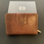 Brown Antiqued Leather Purse