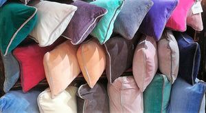 Velvet Cushions, Wall of Colour