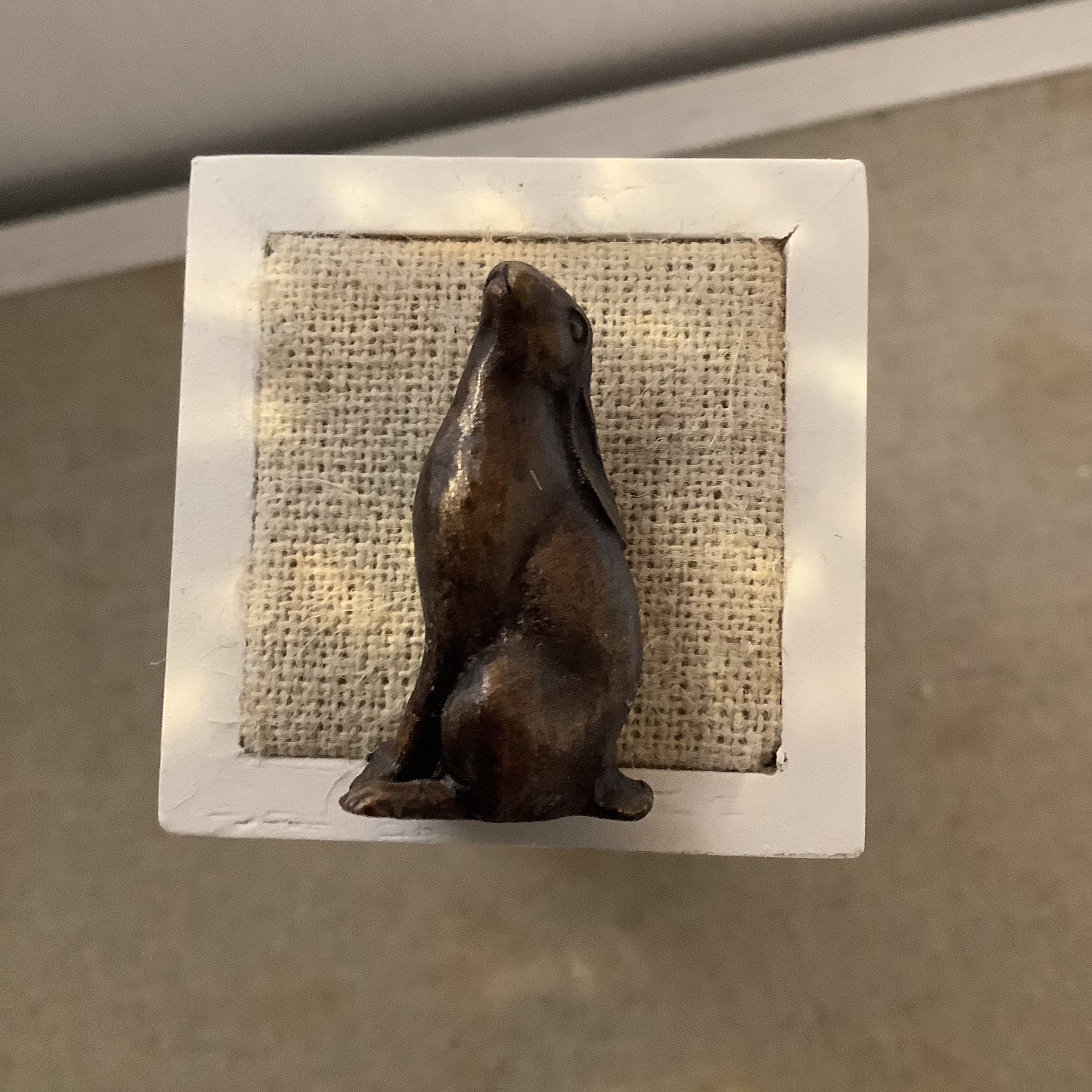 Miniature Bronze Moongazing Hare