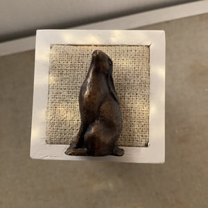 Miniature Bronze Moongazing Hare