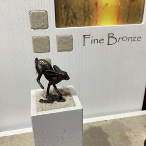 Miniature Bronze Running Hare
