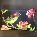 Printed Linen Cushion (Bird Design)
