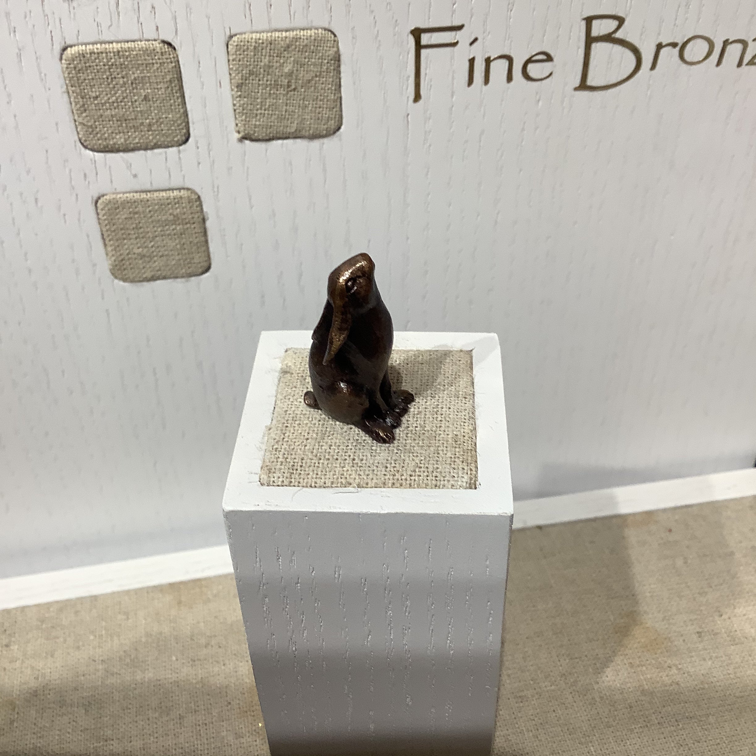 Miniature Bronze Moongazing Hare