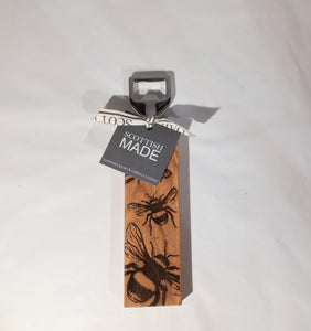 Bottle Opener Etched Oak