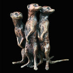 Meercat Group in Fine Bronze (Miniature)